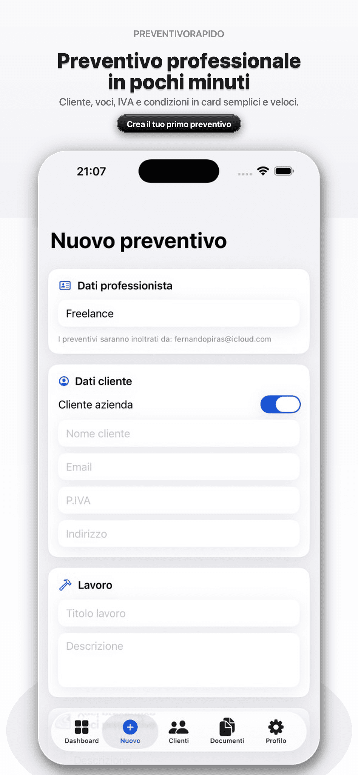 Screenshot 2 di PreventivoRapido PRO